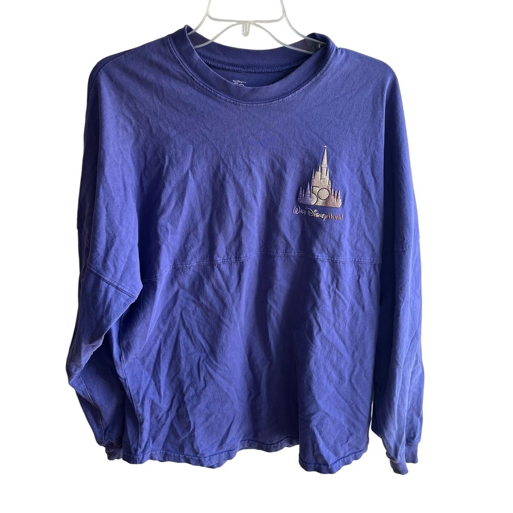 Walt Disney World 50th Anniversary Sparkle Glitter Purple‎ Spirit Jersey Medium